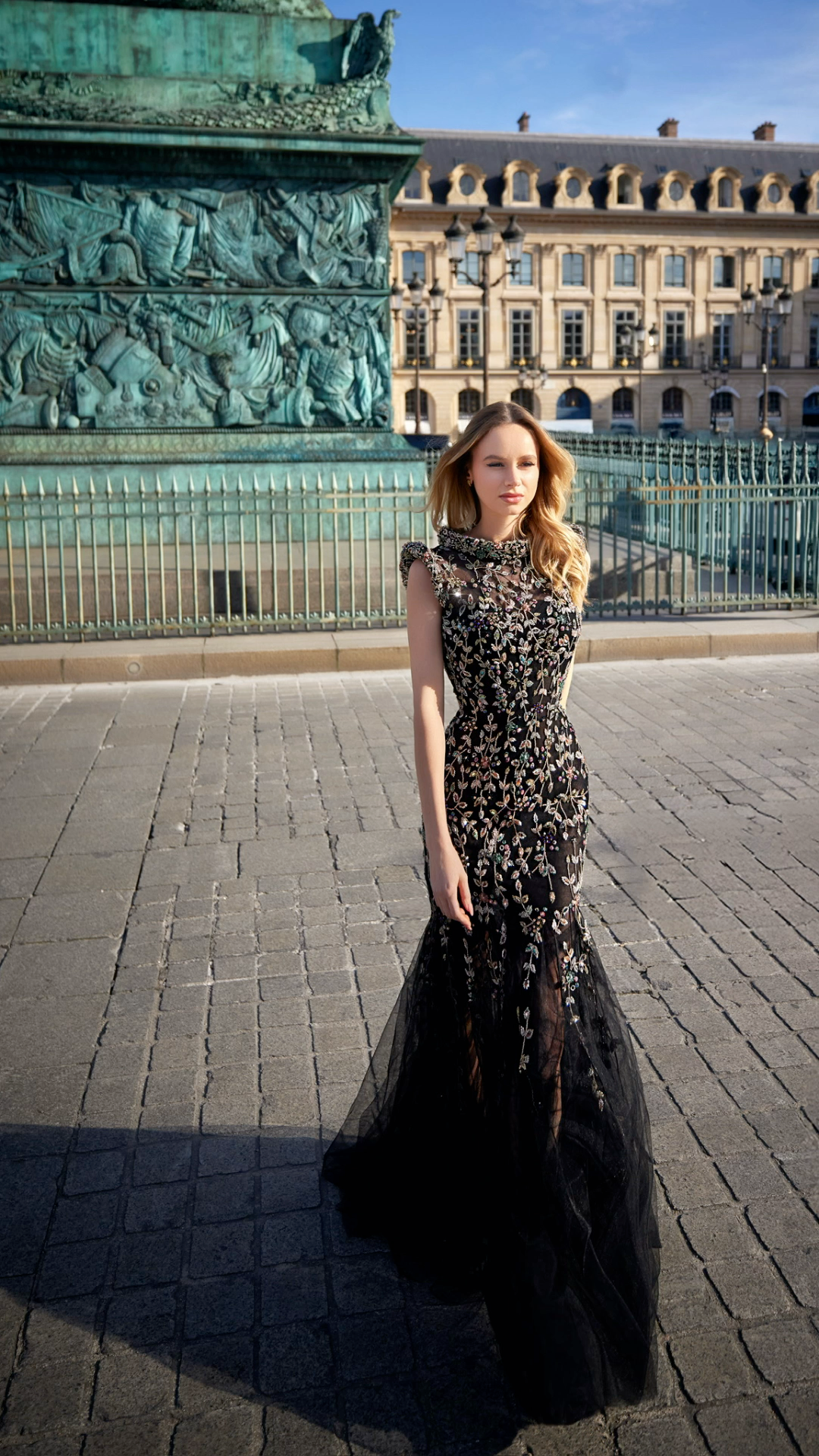 Mermaid Embroidered Tulle Gown | 1012