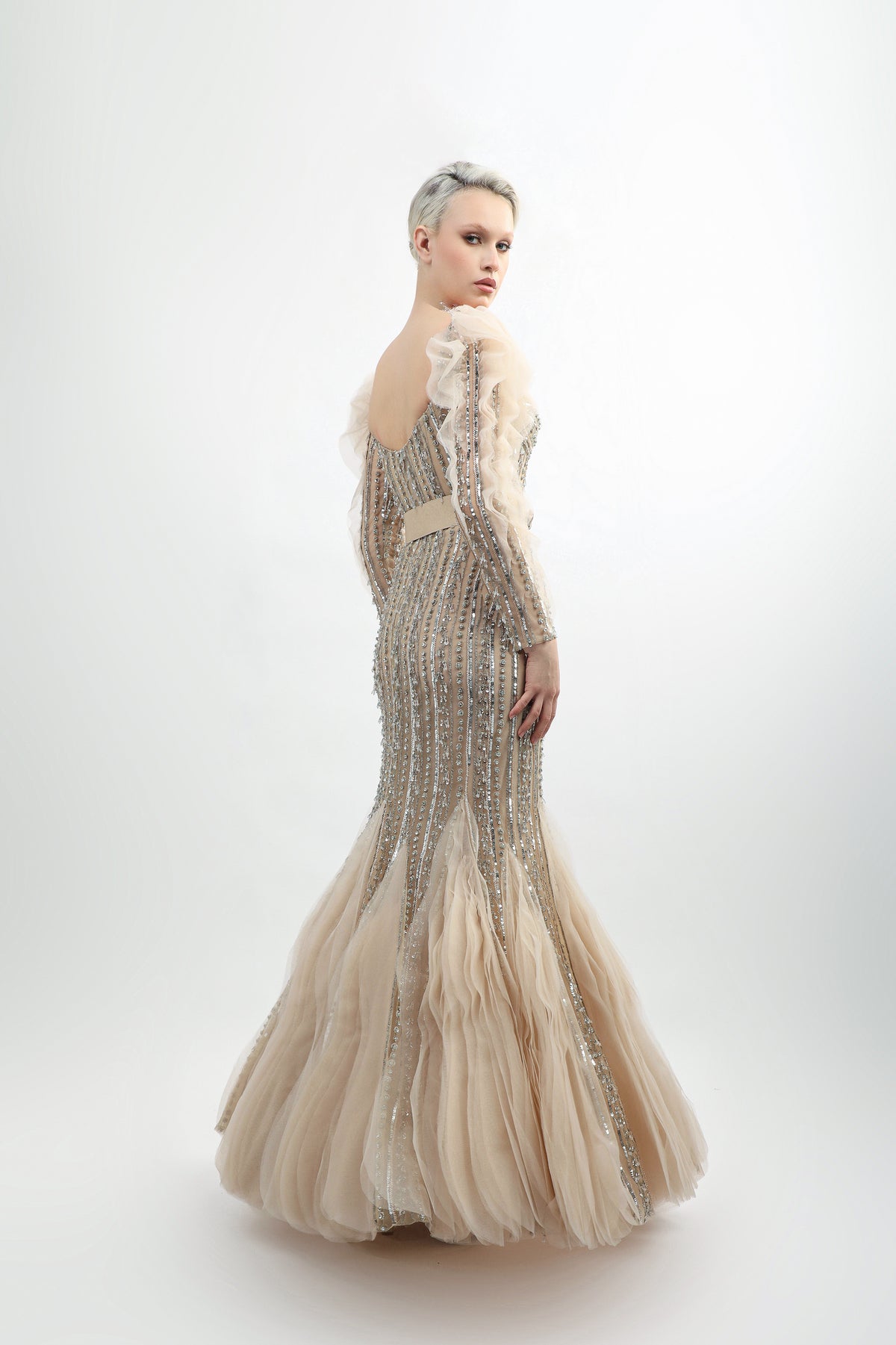 Embroidered Tulle Gown – Bilal El Dana