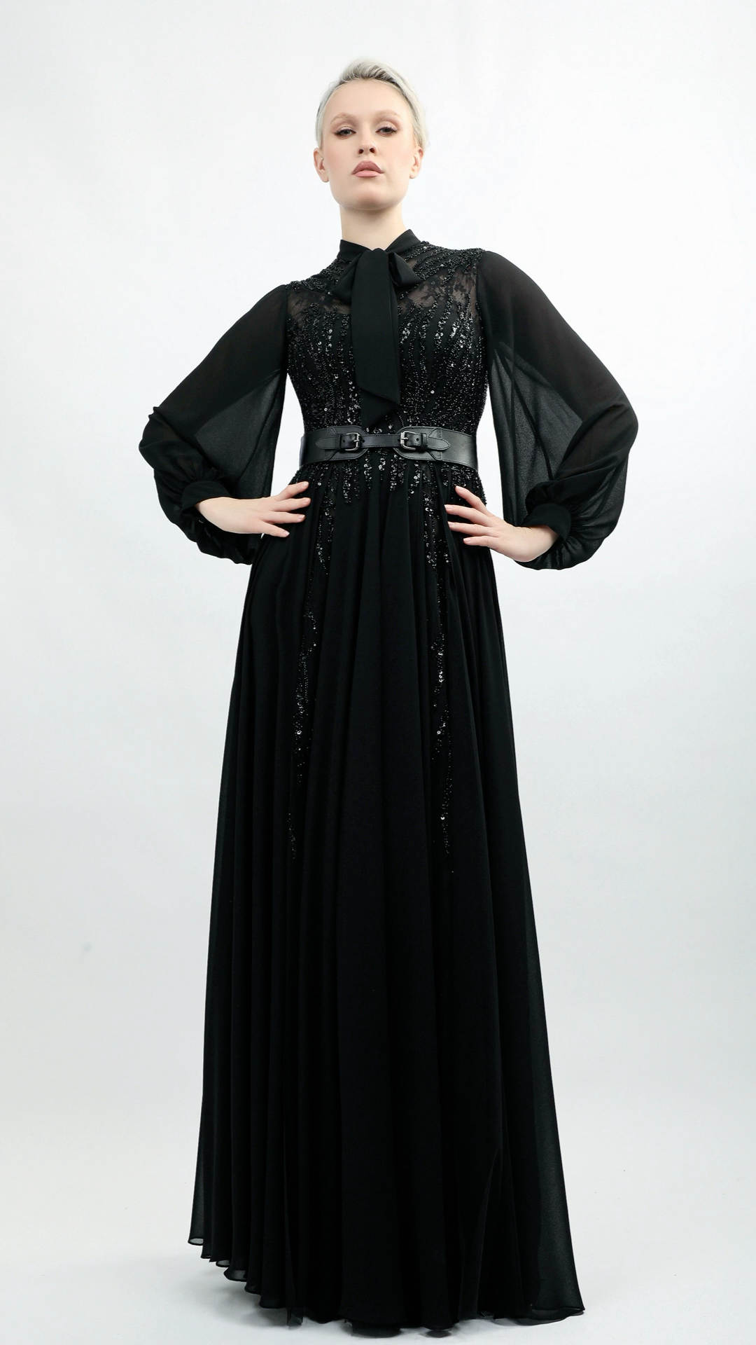 Mousseline Embroided Gown – Bilal El Dana