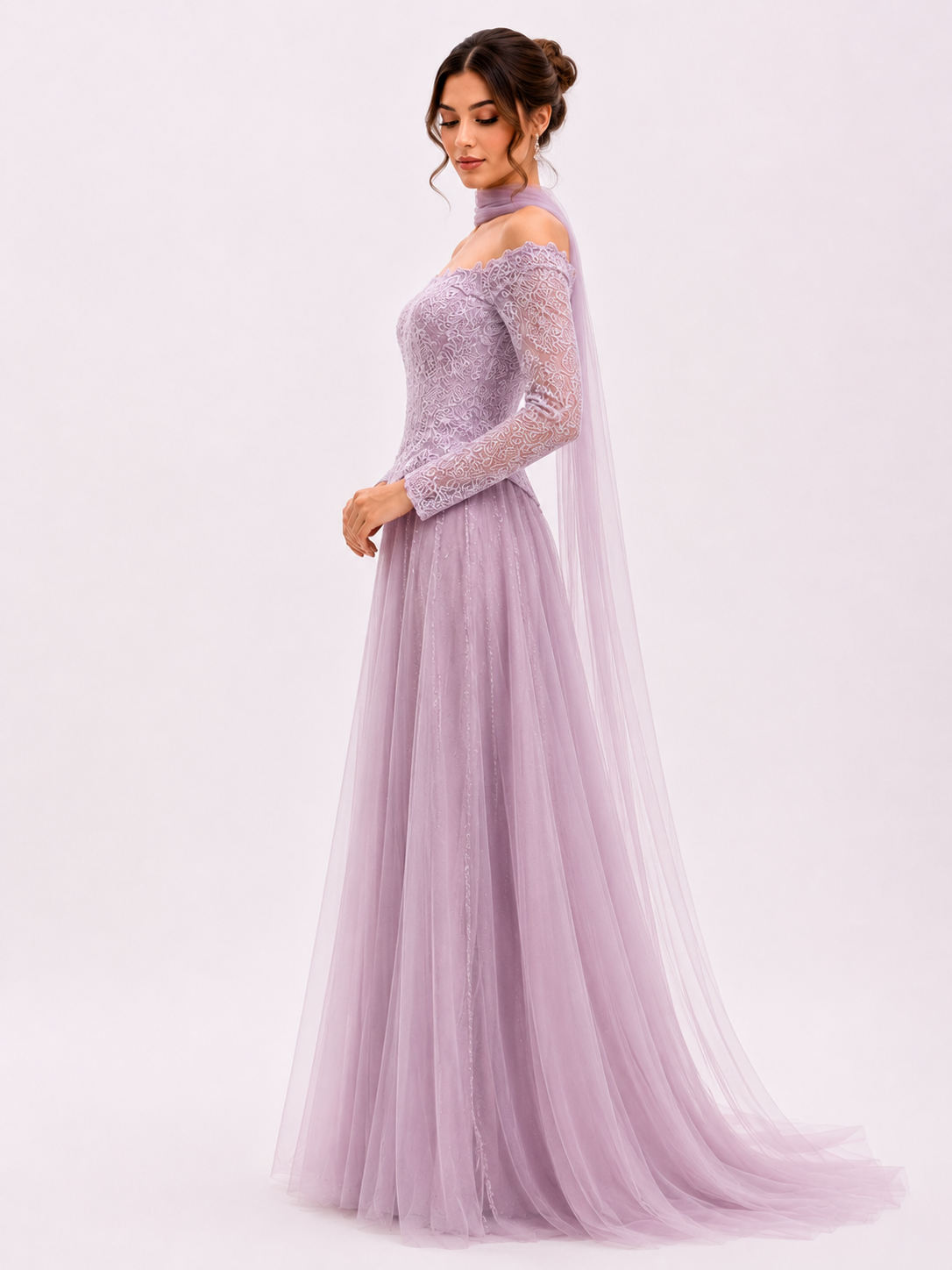 Lace Corset Set and Layered Tulle Skirt