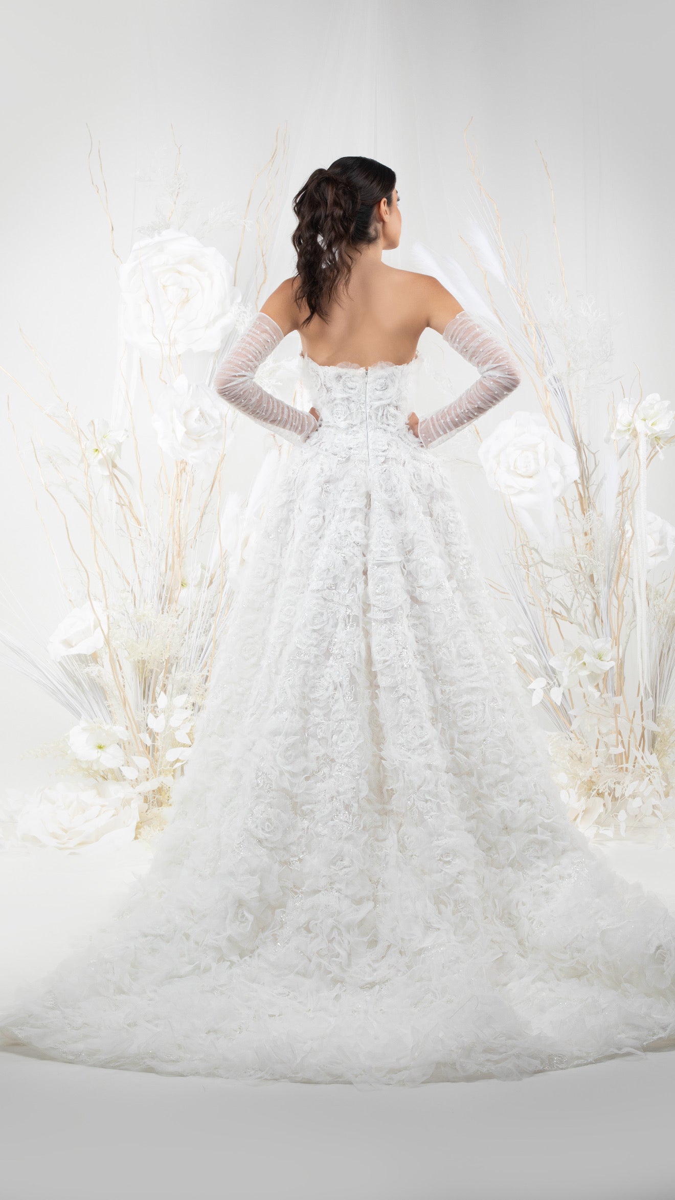 Sweetheart Floral Lace Gown