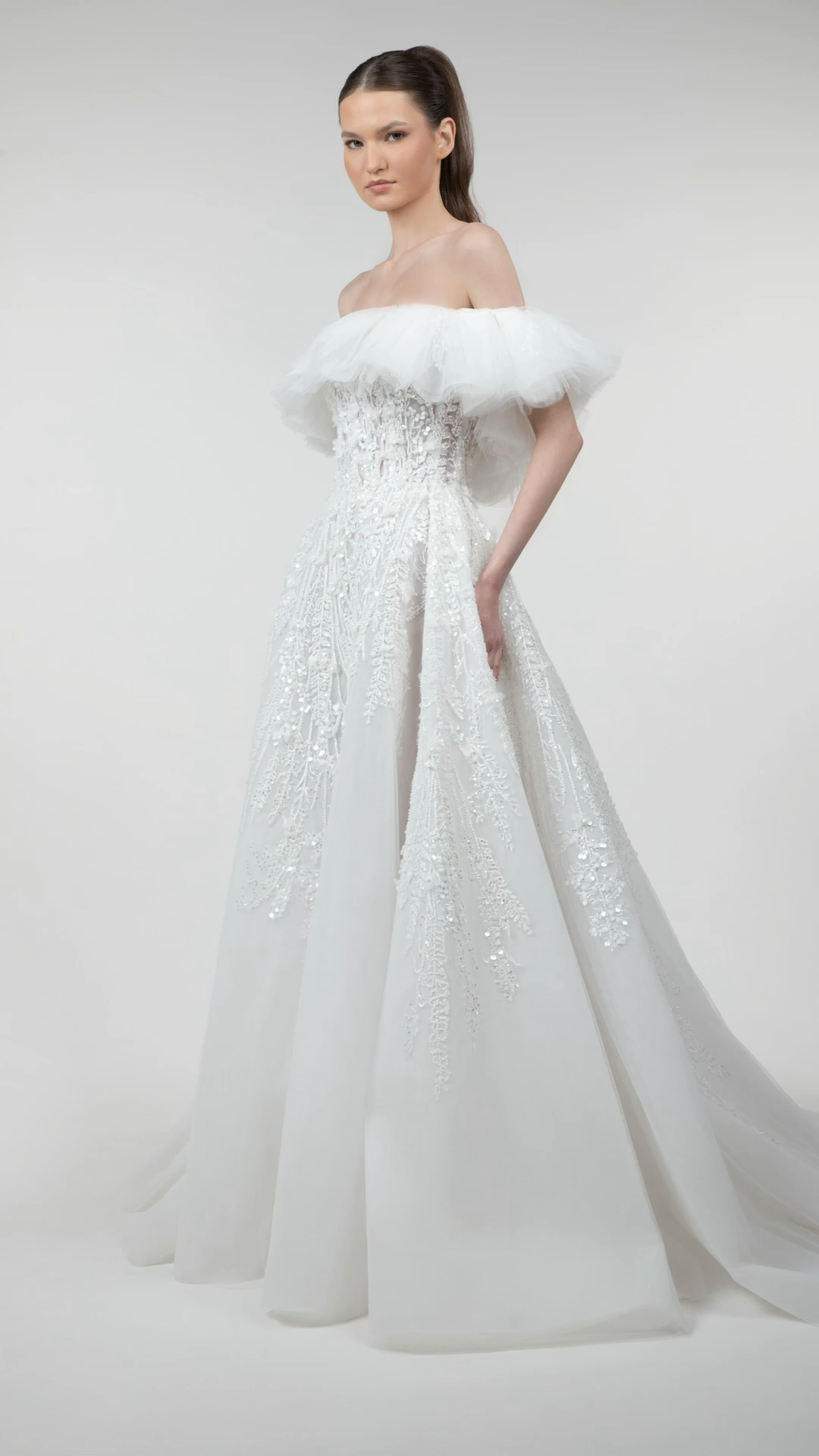 Ruffled Princess Gown