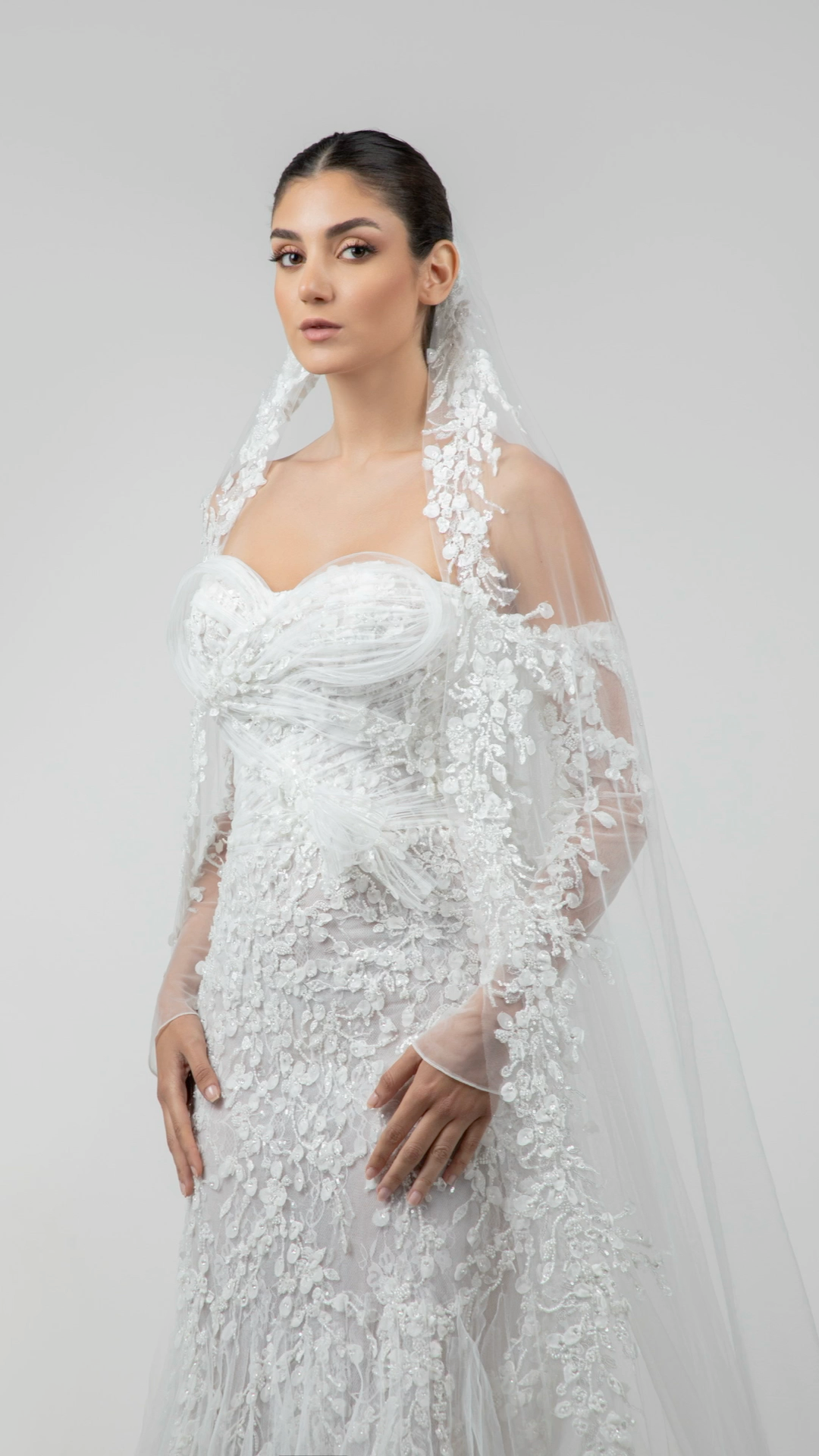 Crystal Embroidered Mermaid Gown