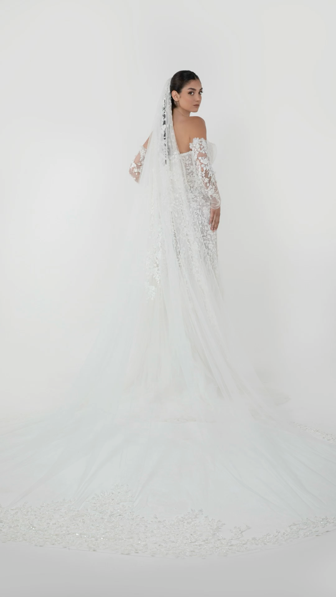 Crystal Embroidered Mermaid Gown