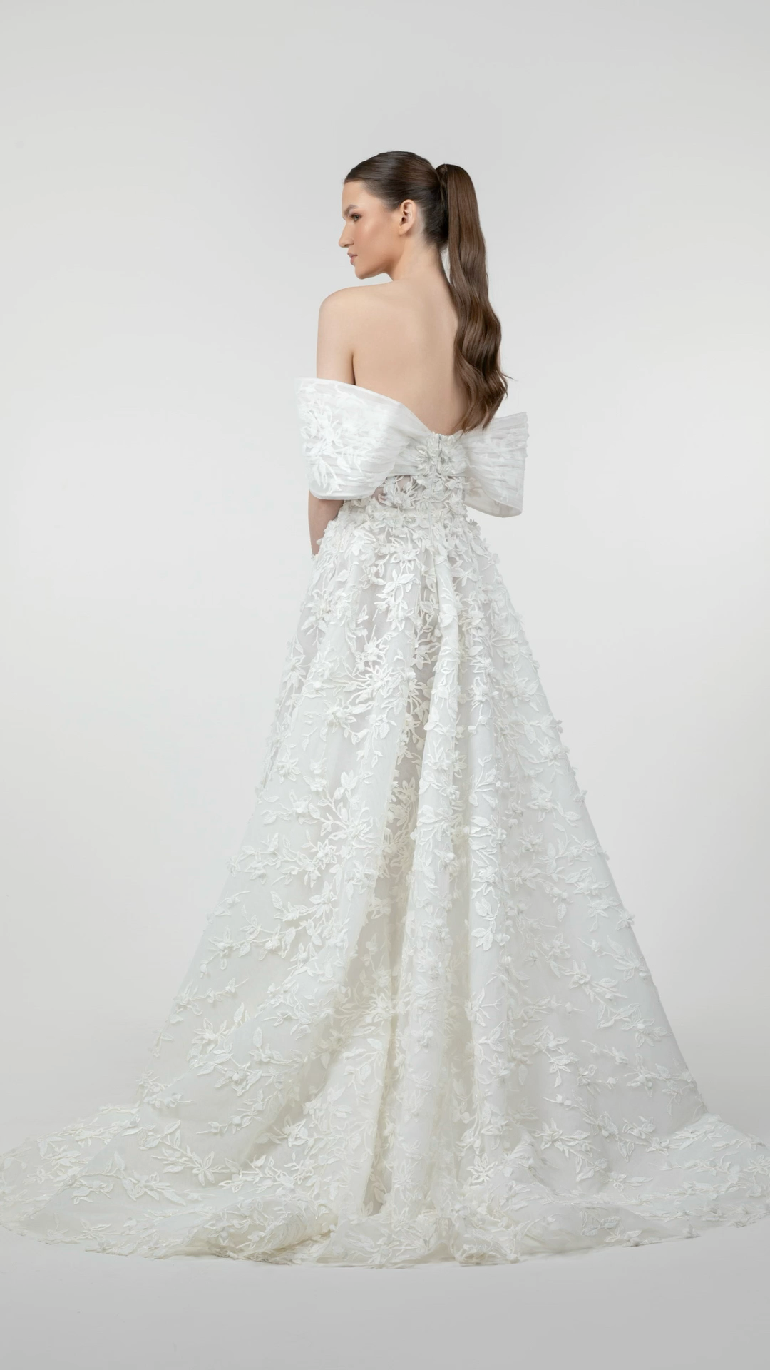 Statement Off-Shoulder Embroidered Gown