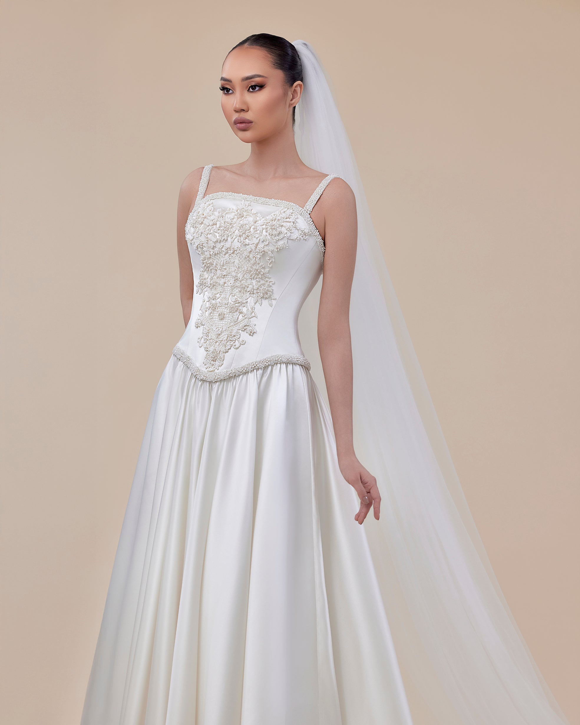 A-line Bridal Gown with Embroidered Corset Bodice