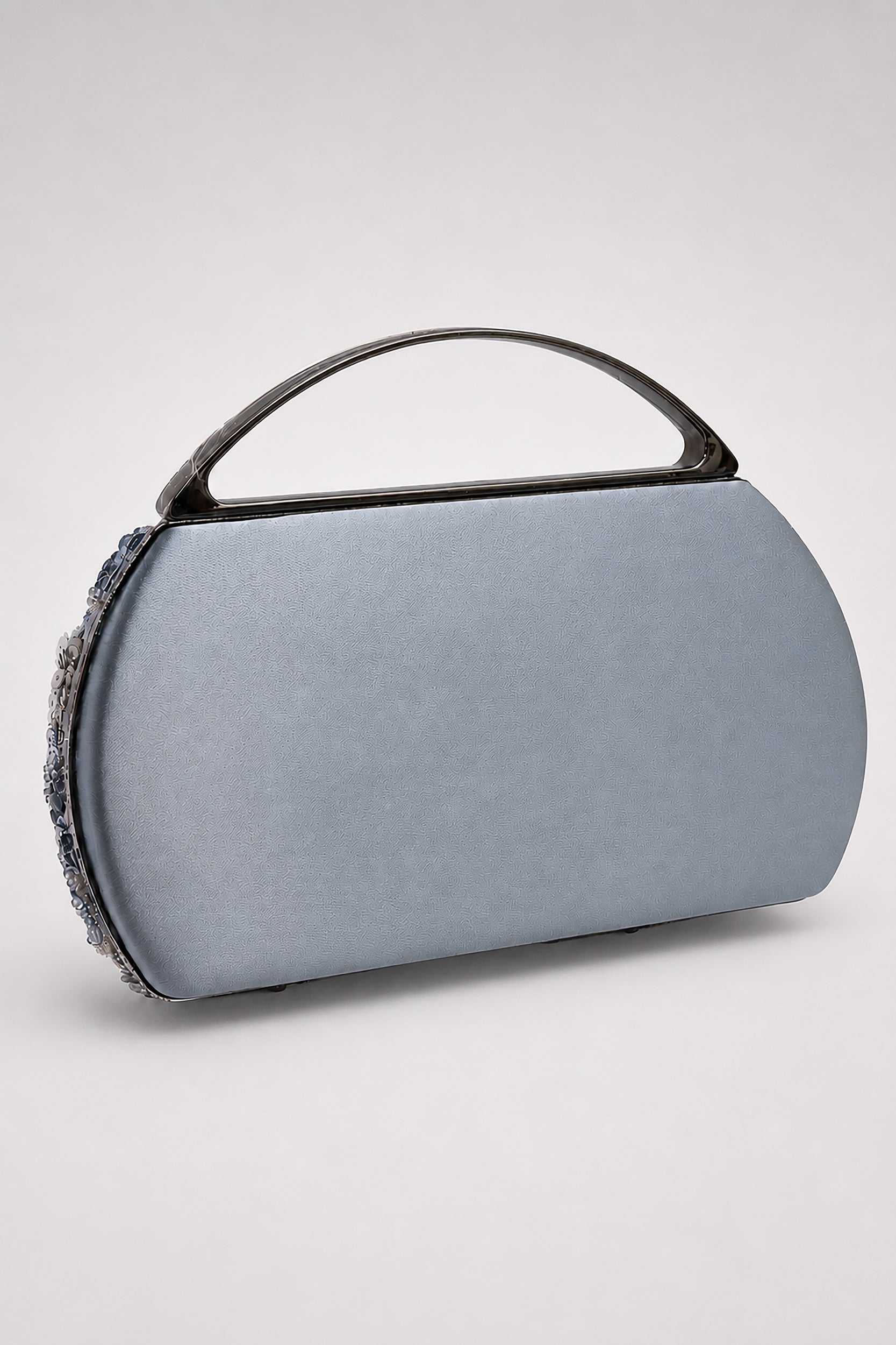 Sequined Silver and Blue Handbag
