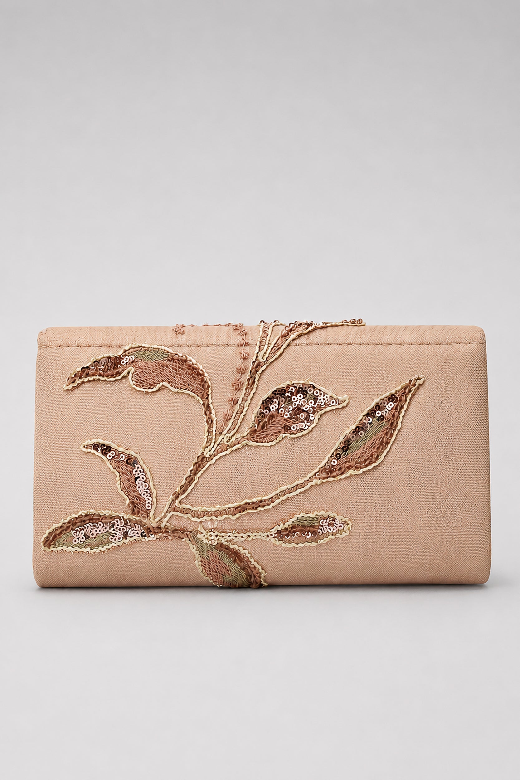Mikado Embellished Bronze Clutch