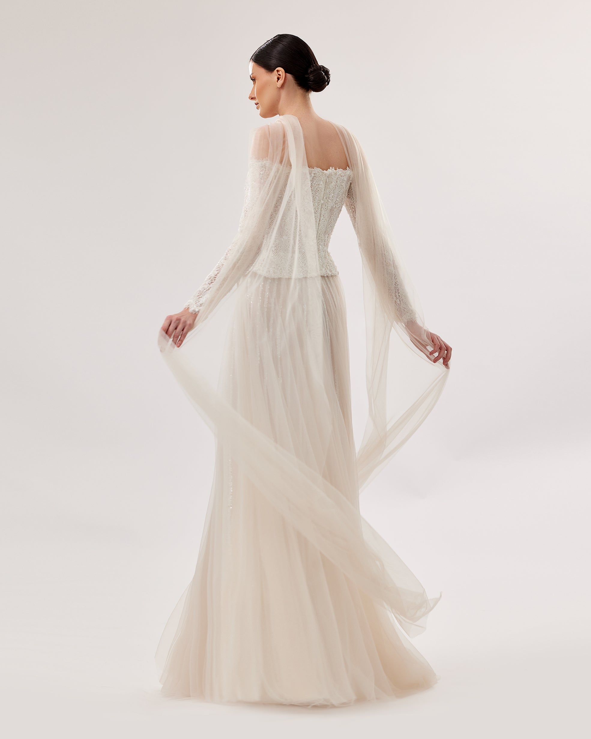 Lace Corset Set and Layered Tulle Skirt
