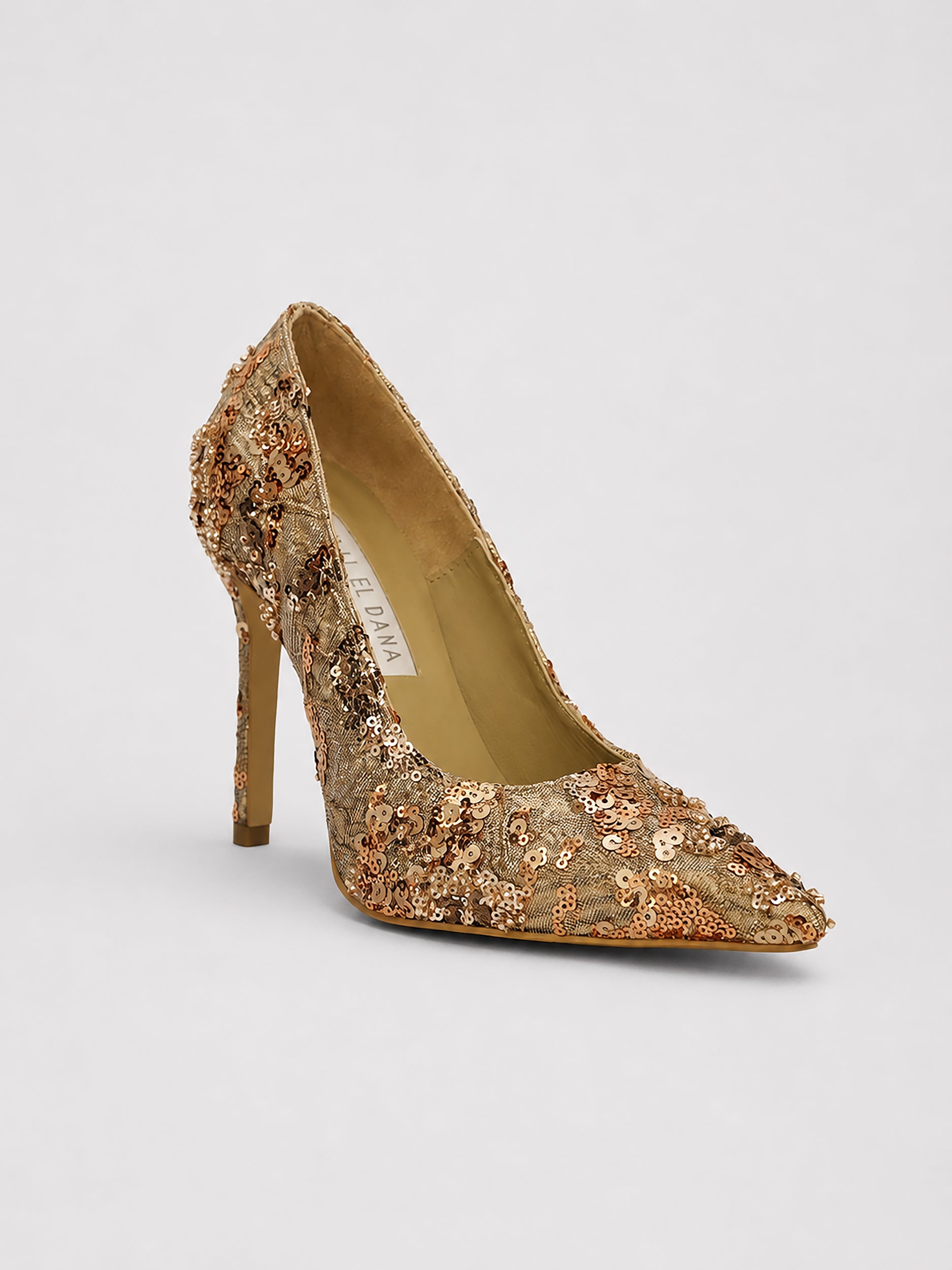 Bronze Sequined Pumps